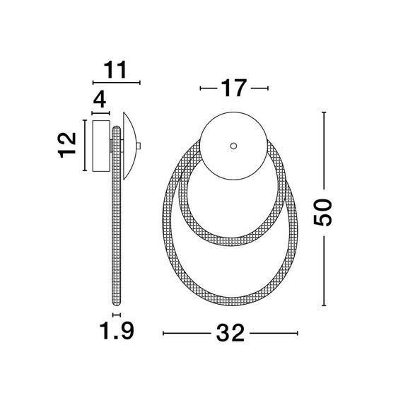LED Аплик ILANE 9780100 NovaLuce 16W 3000K | Osvetlenieto.bg