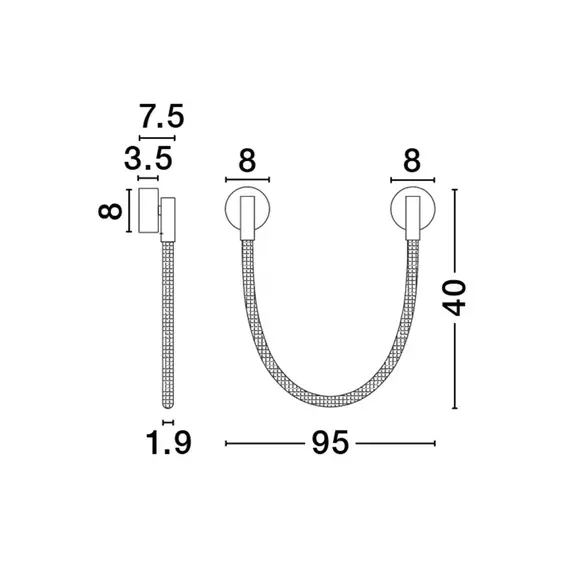 LED Аплик ILANE 9780101 NovaLuce 6W 3000K | Osvetlenieto.bg