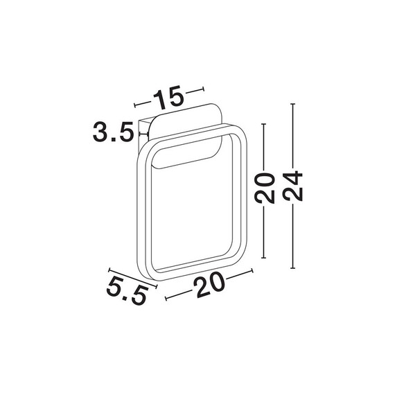 LED Аплик IMAR 9001105 NovaLuce 13W 3200K | Osvetlenieto.bg