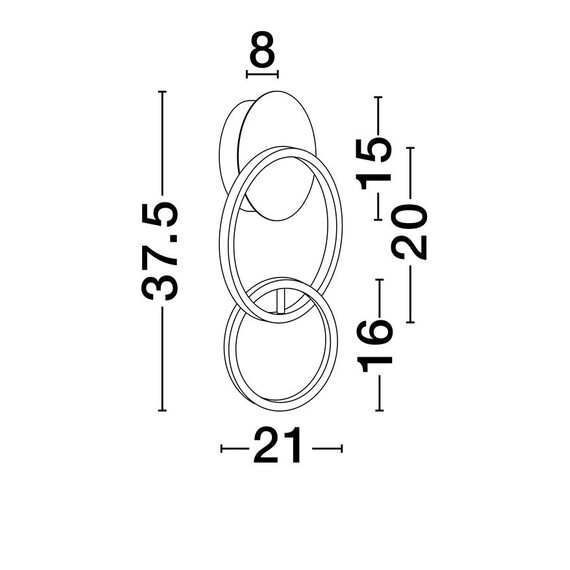 LED Аплик IMAR 9001109 NovaLuce 15W 3200K | Osvetlenieto.bg