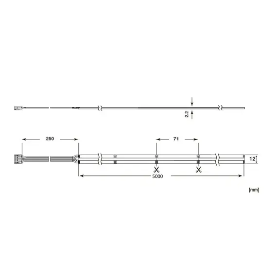 LED лента Radium 10W COB RGB+WW 784 диода/m 24V CRI/Ra ≥90 | Osvetlenieto.bg