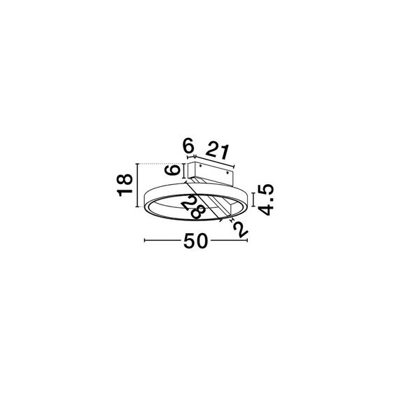 LED Плафон ADALIZ 9695125 NovaLuce 47W CCT 2700K-4000K Triac Dimmable | Osvetlenieto.bg