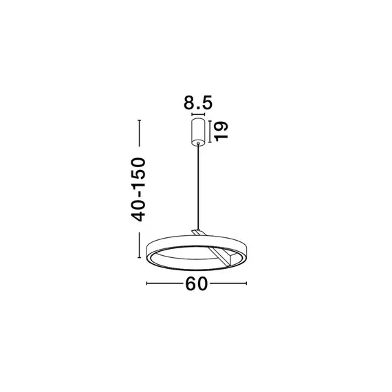 LED Полилей ADALIZ 9695127 NovaLuce 59W CCT 2700K-4000K Triac Dimmable | Osvetlenieto.bg