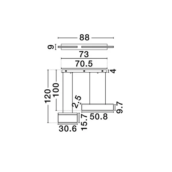 LED Полилей ALUNA 9190220 NovaLuce 30W 3000K | Osvetlenieto.bg