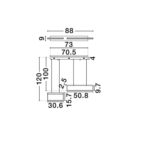 LED Полилей ALUNA 9190220 NovaLuce 30W 3000K | Osvetlenieto.bg