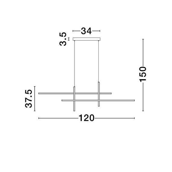 LED Полилей ANTAMA 9001111 NovaLuce 43W 3200K | Osvetlenieto.bg
