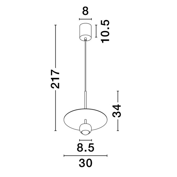 LED Полилей EDEM 9870047 NovaLuce 8W 3000K | Osvetlenieto.bg