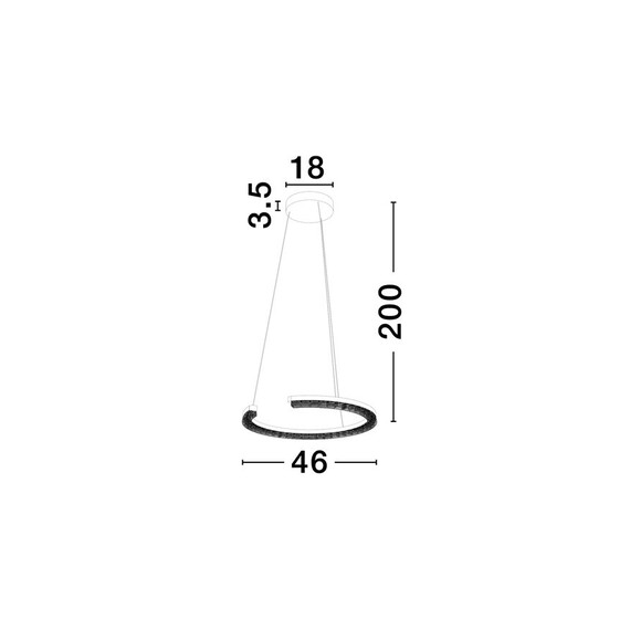 LED Полилей GLEAMY 9030951 NovaLuce 21W 3000K Triac Dimmable | Osvetlenieto.bg