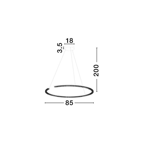LED Полилей GLEAMY 9030957 NovaLuce 43W 3000K Triac Dimmable | Osvetlenieto.bg