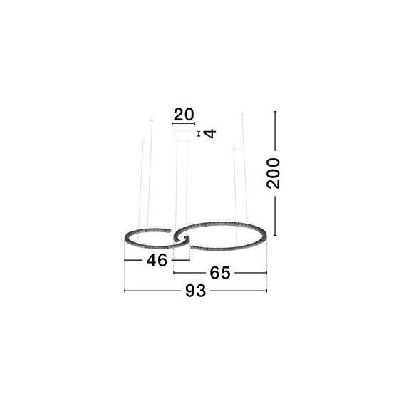 LED Полилей GLEAMY 9030959 NovaLuce 49W 3000K Triac Dimmable | Osvetlenieto.bg