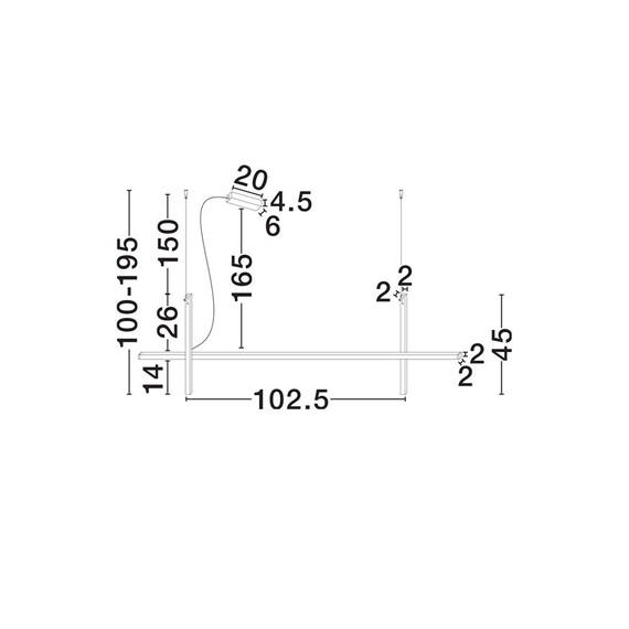 LED Полилей LOOMA 9003010 NovaLuce 30W 3000K | Osvetlenieto.bg