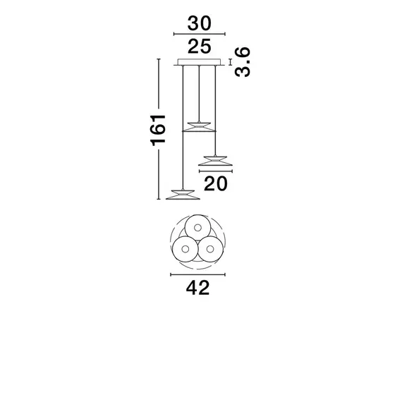 LED Полилей MORFI 9416950 NovaLuce 15W 3000K | Osvetlenieto.bg
