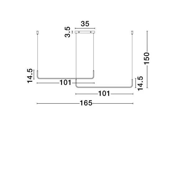 LED Полилей STRITA 9001103 NovaLuce 42W 3200K Triac Dimmable | Osvetlenieto.bg