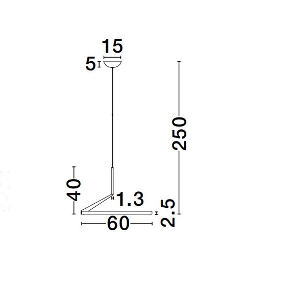 LED Полилей TILIA 9088139 NovaLuce 38W CCT 2700-3000-4000K | Osvetlenieto.bg