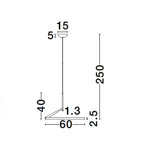 LED Полилей TILIA 9088148 NovaLuce 38W CCT 2700-3000-4000K | Osvetlenieto.bg