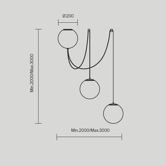 LED Полилей Twins MOD427PL-L30B3K1 Maytoni 26W 3000K | Osvetlenieto.bg