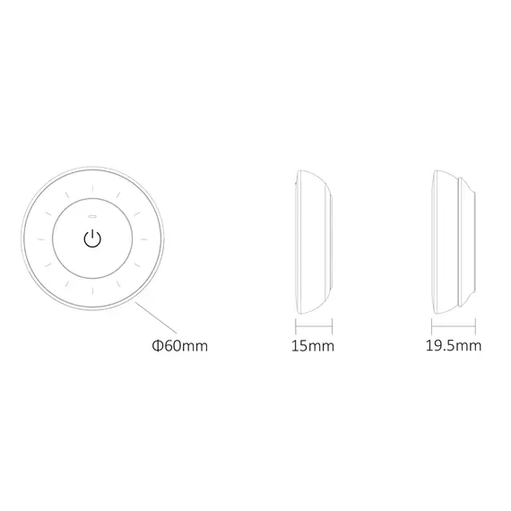 MiBoxer Дистанционно черно K3S-B MONO 1 зона 2.4GHz RF | Osvetlenieto.bg