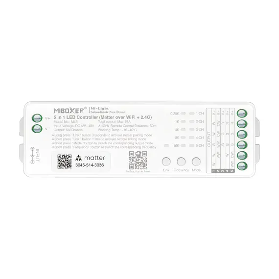 MiBoxer LED контролер ML5 Matter Over WiFi+2.4GHz 12-48V 15A | Osvetlenieto.bg