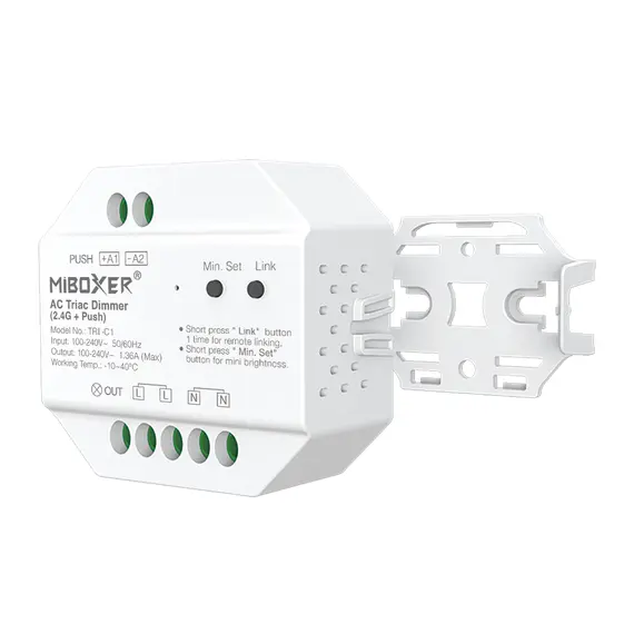 MiBoxer TRIAC димер TRI-C1 1.36A 300W 2.4GHz RF 100-240V AC | Osvetlenieto.bg