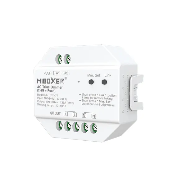 MiBoxer TRIAC димер TRI-C1 2.4GHz RF 100-240V AC 1.36A | Osvetlenieto.bg