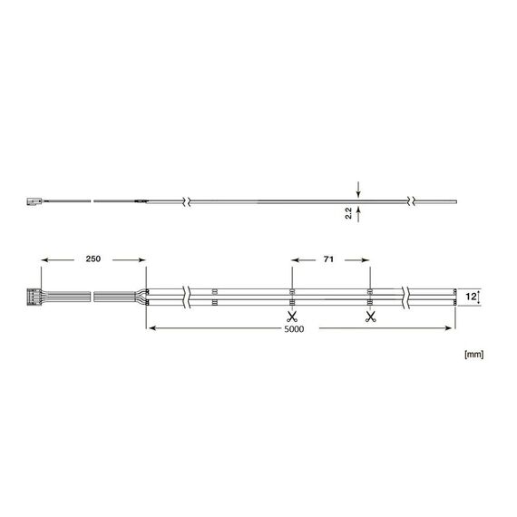 LED лента Radium 10W COB RGB+WW 784 диода/m 24V CRI/Ra ≥90 | Osvetlenieto.bg