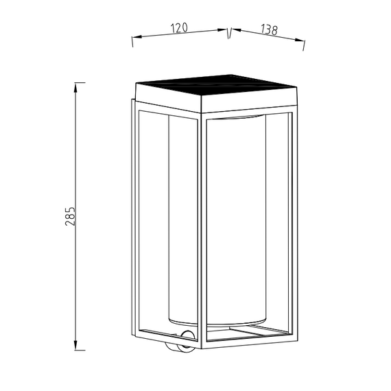 Соларна лампа за стена FLAIR PIR сензор Lutec 1xE27 IP44 6988804012 | Osvetlenieto.bg