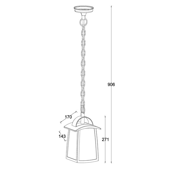 Външна висяща лампа KELSEY Lutec 1xE27 IP44 6273601012 | Osvetlenieto.bg