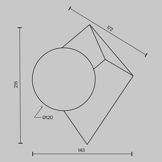 Аплик Cubeo MOD445WL-01PT Maytoni 1xG9 | Osvetlenieto.bg