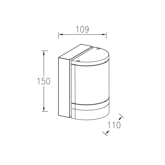 Фасаден аплик FOCUS Lutec 1xGU10 IP44 5604101118 | Osvetlenieto.bg