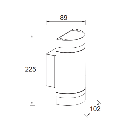 Фасаден аплик FOCUS Lutec 2xGU10 IP44 5604021001 | Osvetlenieto.bg