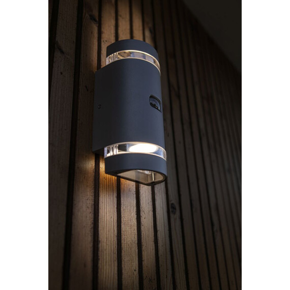 Фасаден аплик FOCUS PIR сензор Lutec 2xGU10 IP44 5604014118 | Osvetlenieto.bg
