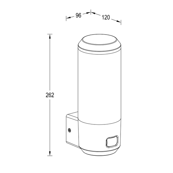 Фасаден аплик HEROS PIR сензор Lutec 1xE27 IP44 5288202118 | Osvetlenieto.bg