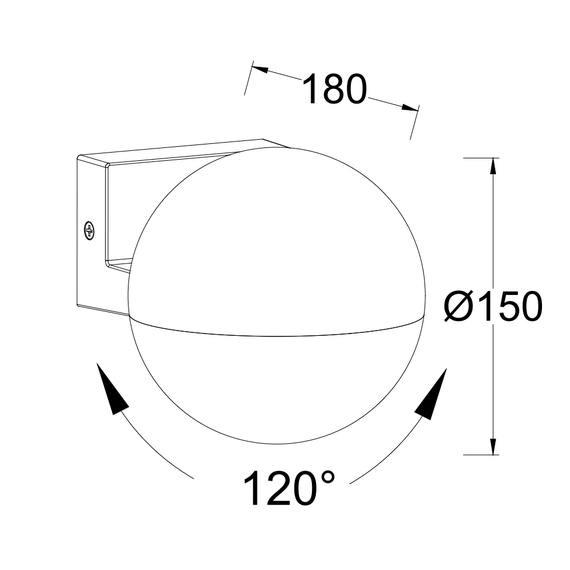 Фасаден аплик LOOMA Lutec 1xE27 IP54 5138001118 | Osvetlenieto.bg