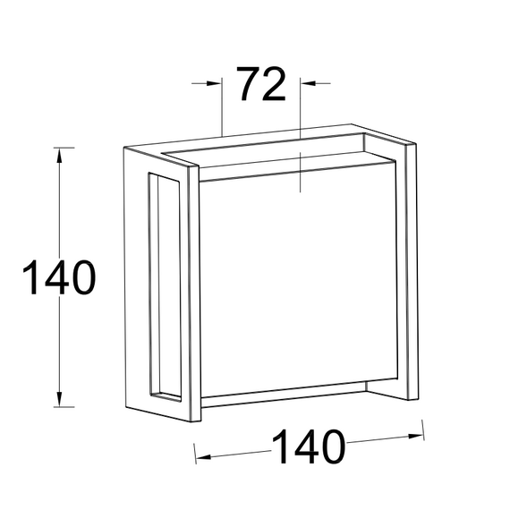 Фасаден аплик QUBO Lutec LED 7.8W 4000K IP54 5195404118 | Osvetlenieto.bg
