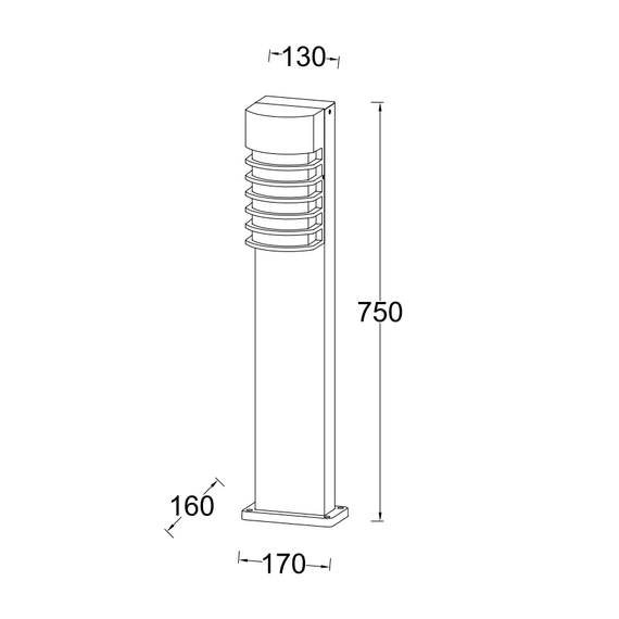 Градинска лампа FULTON Lutec 1xE27 IP54 7207601012 | Osvetlenieto.bg