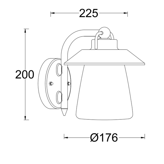 Градински аплик CATE Lutec 1xE27 IP44 5264201213 | Osvetlenieto.bg