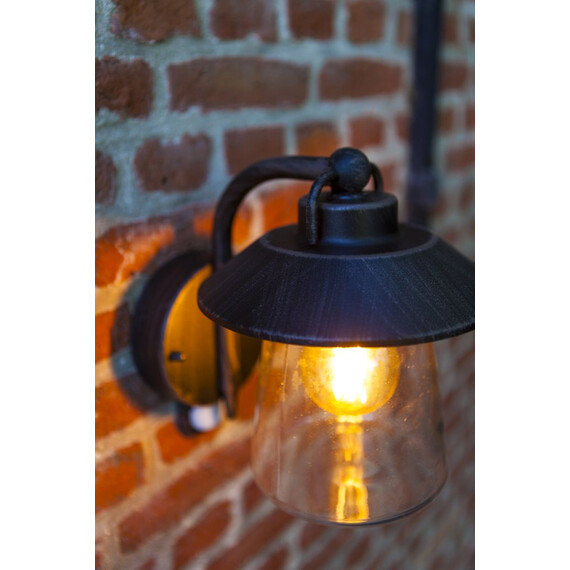 Градински аплик CATE PIR сензор Lutec 1xE27 IP44 5264207213 | Osvetlenieto.bg