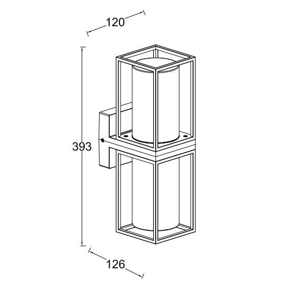 Градински аплик FLAIR Lutec 2xE27 IP44 5288804012 | Osvetlenieto.bg
