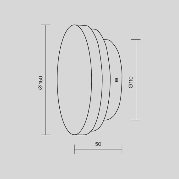 LED Аплик Basic Texture MOD461WL-L5BK Maytoni 5W CCT 2700K-4000K | Osvetlenieto.bg