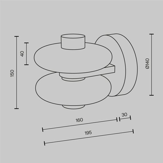 LED Аплик Nuvem MOD497WL-L8BRK Maytoni 8W 3000K | Osvetlenieto.bg