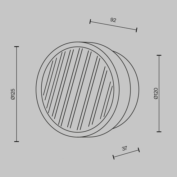 LED Аплик Olo MOD493WL-L6BSK1 Maytoni 6W 2700K/3000K/4000K | Osvetlenieto.bg
