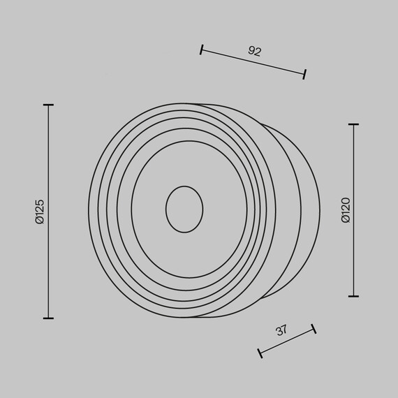 LED Аплик Olo MOD493WL-L6BSK2 Maytoni 6W 2700K/3000K/4000K | Osvetlenieto.bg