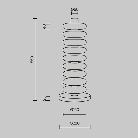 LED Настолна лампа Nuvem MOD497FL-L19BRK Maytoni 19W 3000K | Osvetlenieto.bg