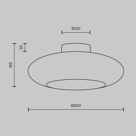 LED Плафон Aros MOD507CL-L12CK Maytoni 12W 3000K | Osvetlenieto.bg