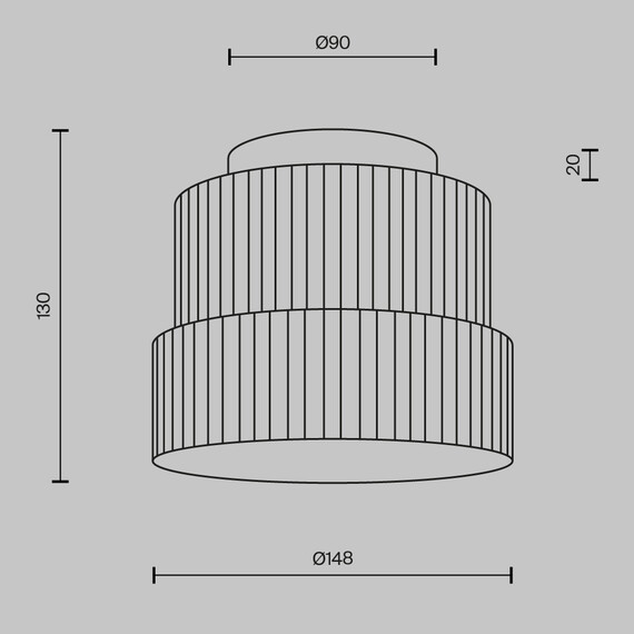 LED Плафон Scala MOD496CL-L12BZK Maytoni 12W 3000K | Osvetlenieto.bg