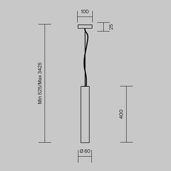 LED Полилей Basic Texture MOD461PL-L5W3K Maytoni 5W CCT 2700K-4000K | Osvetlenieto.bg