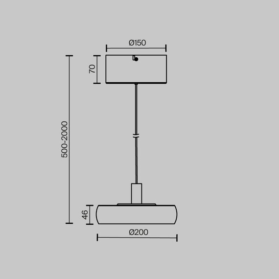 LED Полилей Float MOD498PL-L13BK1 Maytoni 13W 3000K | Osvetlenieto.bg