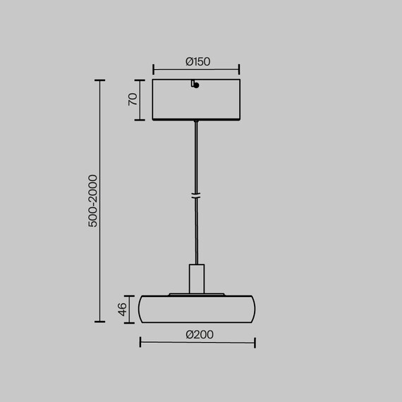 LED Полилей Float MOD498PL-L13BK1 Maytoni 13W 3000K | Osvetlenieto.bg