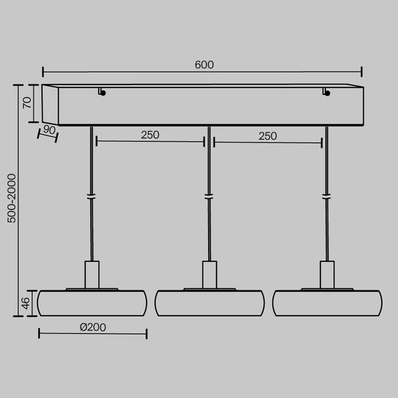 LED Полилей Float MOD498PL-L25BK1 Maytoni 25W 3000K | Osvetlenieto.bg