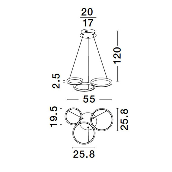 LED Полилей MAGNUS 9248115 NovaLuce 28W 3000K | Osvetlenieto.bg